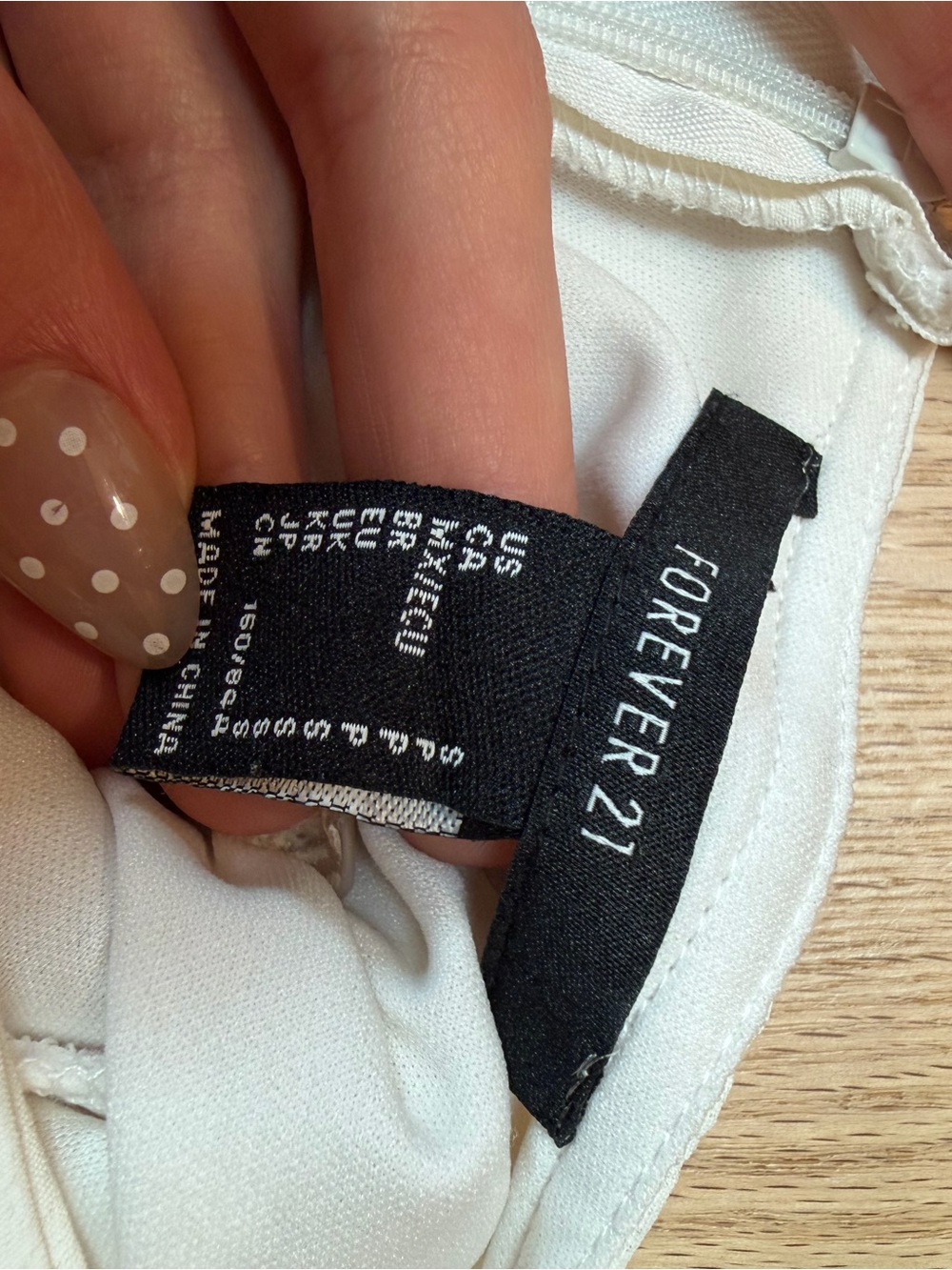 Forever 21 Cream Ruffle Spaghetti Strap Mini Dress - Picture 2 of 3